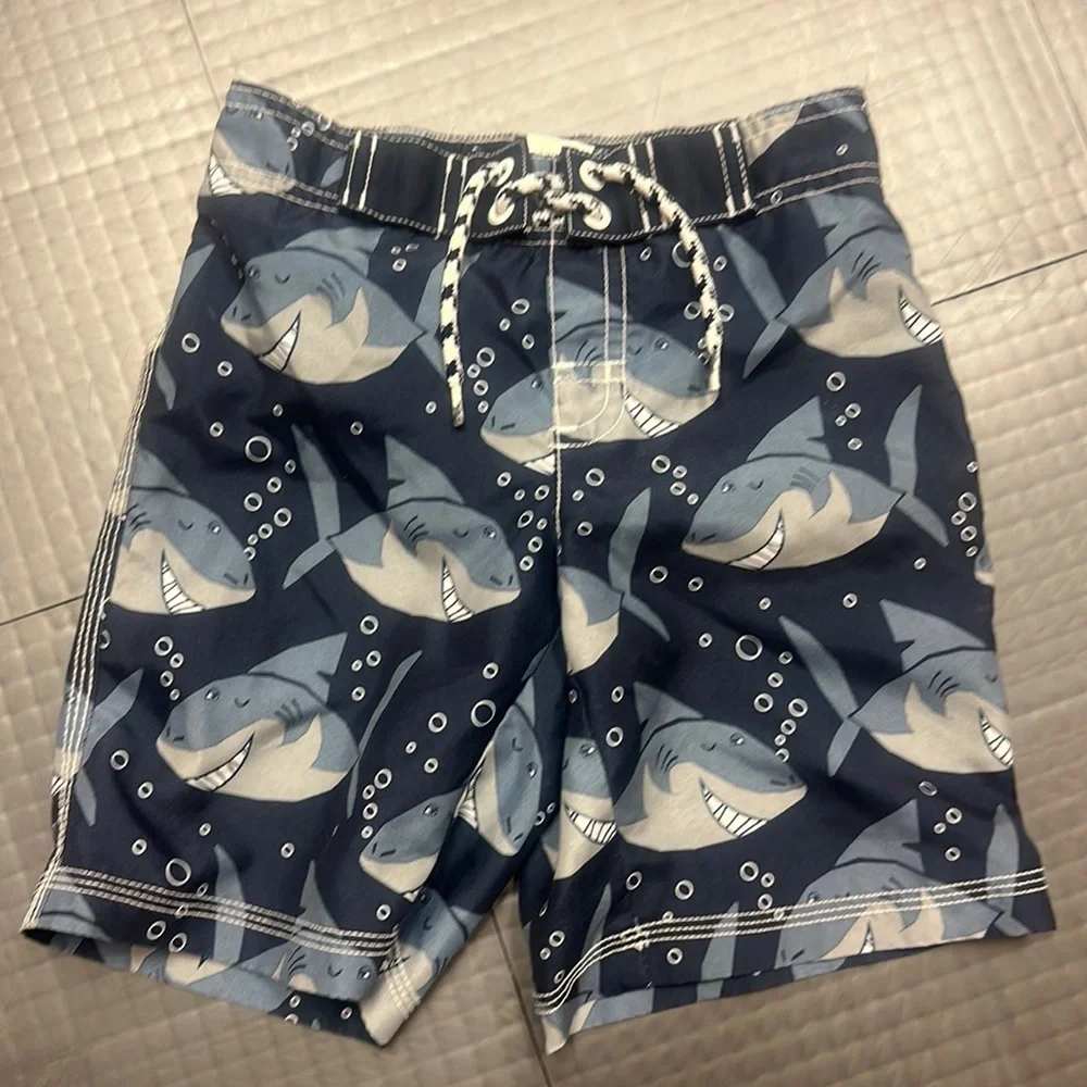 GYMBOREE BOYS 4T SHARK SWIM TRUNKS